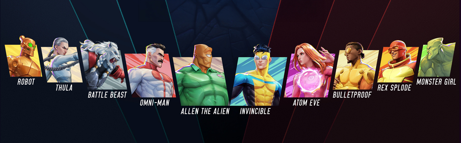 open beta personnages jouables Invincible VS